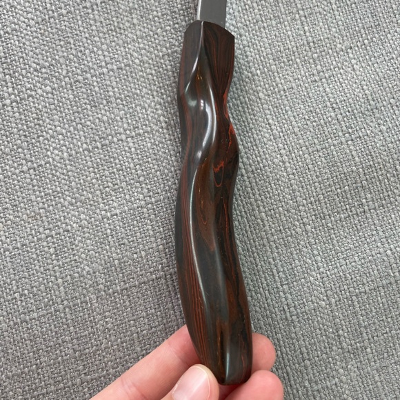 Vintage CUTCO Slotted Serving Spoon NO.13 Brown Marbled Handle Kitchen Utensil - Picture 8 of 12